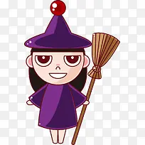 卡通可爱小女巫-空若网 卡通可爱小女巫-空若网