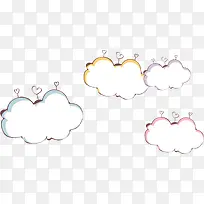 爱心云朵边框-空若网 爱心云朵边框-空若网