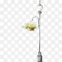 卡通可爱手绘路灯-空若网 卡通可爱手绘路灯-空若网