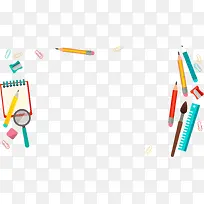 矢量上学学习用品图标素材-空若网 矢量上学学习用品图标素材-空若网