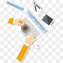 设计工作插图矢量图-空若网 设计工作插图矢量图-空若网