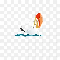 创意海上冲浪标志矢量扁平化素材-空若网 创意海上冲浪标志矢量扁平化素材-空若网