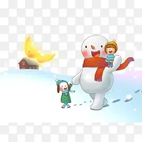 行走的圣诞节雪人背景-空若网 行走的圣诞节雪人背景-空若网