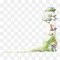 可爱手绘卡通小楼房-空若网 可爱手绘卡通小楼房-空若网