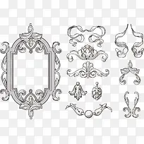 欧洲宫廷装饰边框纹理-空若网 欧洲宫廷装饰边框纹理-空若网