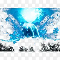 北极熊图案背景-空若网 北极熊图案背景-空若网