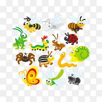 卡通昆虫集13-矢量素材-空若网 卡通昆虫集13-矢量素材-空若网