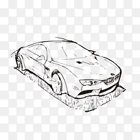 手绘汽车轮廓-空若网 手绘汽车轮廓-空若网
