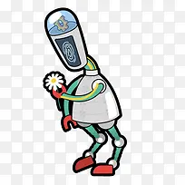 卡通科技机器人装饰手绘装饰-空若网 卡通科技机器人装饰手绘装饰-空若网