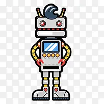 卡通科技机器人装饰手绘装饰-空若网 卡通科技机器人装饰手绘装饰-空若网