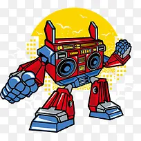 卡通科技机器人装饰手绘装饰-空若网 卡通科技机器人装饰手绘装饰-空若网