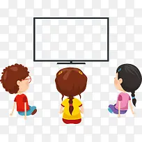 正在看电视的孩子-空若网 正在看电视的孩子-空若网