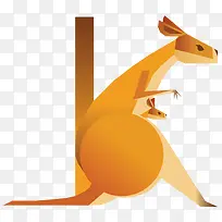 创意设计扁平袋鼠-空若网 创意设计扁平袋鼠-空若网