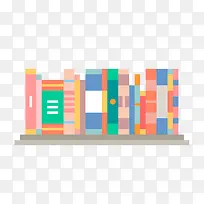 创意扁平书架书籍-空若网 创意扁平书架书籍-空若网