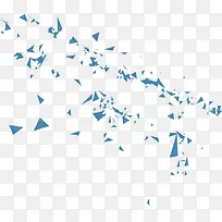 纸屑蓝色三角形不规则漂浮-空若网 纸屑蓝色三角形不规则漂浮-空若网