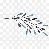 水彩树枝-空若网 水彩树枝-空若网