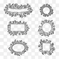 矢量对称相框-空若网 矢量对称相框-空若网