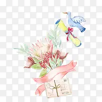 手绘礼物花朵装饰-空若网 手绘礼物花朵装饰-空若网