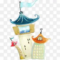 手绘楼房-空若网 手绘楼房-空若网