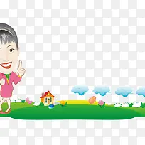 手绘绿色场景-空若网 手绘绿色场景-空若网