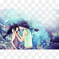 唯美清新插画-空若网 唯美清新插画-空若网