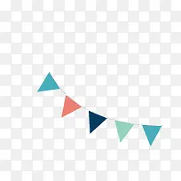 矢量彩色三角形条形旗-空若网 矢量彩色三角形条形旗-空若网