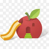 创意苹果滑滑梯-空若网 创意苹果滑滑梯-空若网