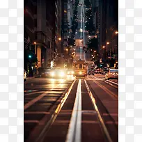 城市夜景街道车辆-空若网 城市夜景街道车辆-空若网