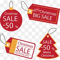 红色圣诞节打折标签-空若网 红色圣诞节打折标签-空若网