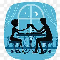 情侣夜空剪影-空若网 情侣夜空剪影-空若网