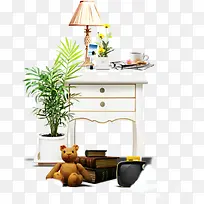 绿色叶子床头柜-空若网 绿色叶子床头柜-空若网