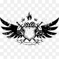 翅膀、盾牌、剑、火组合-空若网 翅膀、盾牌、剑、火组合-空若网