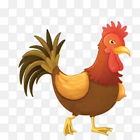 卡通可爱小动物装饰动物头像公鸡-空若网 卡通可爱小动物装饰动物头像公鸡-空若网