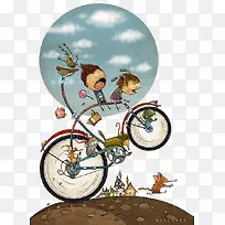 创意欧美风自行车儿童-空若网 创意欧美风自行车儿童-空若网