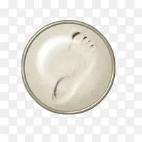 棕色脚印圆形按钮-空若网 棕色脚印圆形按钮-空若网