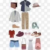 服装大衣外套矢量素材-空若网 服装大衣外套矢量素材-空若网