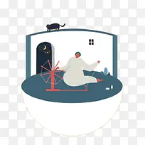 纺织插画-空若网 纺织插画-空若网