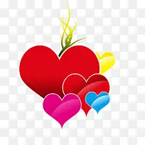 矢量立体爱心-空若网 矢量立体爱心-空若网