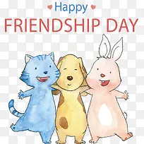 卡通手绘小动物朋友-空若网 卡通手绘小动物朋友-空若网