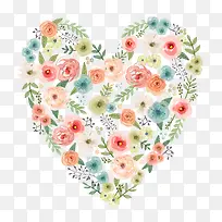 心形水彩花纹五颜六色-空若网 心形水彩花纹五颜六色-空若网