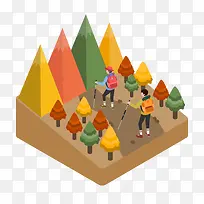 简约趣味时尚人物户外运动插画-空若网 简约趣味时尚人物户外运动插画-空若网