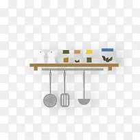 矢量灰色厨房用具勺子作料-空若网 矢量灰色厨房用具勺子作料-空若网