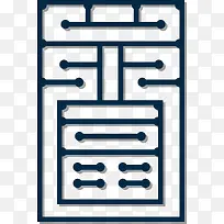 直线创意福字矢量图-空若网 直线创意福字矢量图-空若网