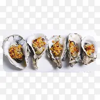 长碟子里的烤生蚝图片素材-空若网 长碟子里的烤生蚝图片素材-空若网