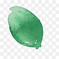 手绘水印绿叶艺术插画-空若网 手绘水印绿叶艺术插画-空若网