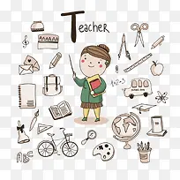 老师职业插画-空若网 老师职业插画-空若网
