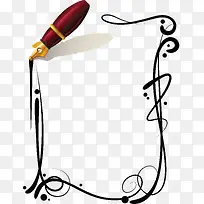 钢笔纸质边框-空若网 钢笔纸质边框-空若网