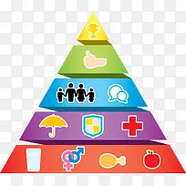 彩色三角形矢量PPT元素-空若网 彩色三角形矢量PPT元素-空若网