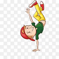 矢量卡通男孩街舞插画-空若网 矢量卡通男孩街舞插画-空若网