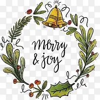 水彩圣诞树枝标题框-空若网 水彩圣诞树枝标题框-空若网